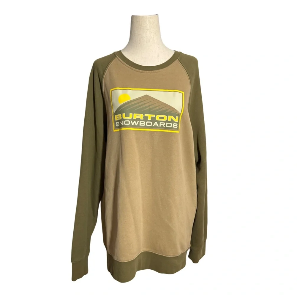 Burton • Men’s Weir Graphic Logo Crew Pullover Sweatshirt Kelp M